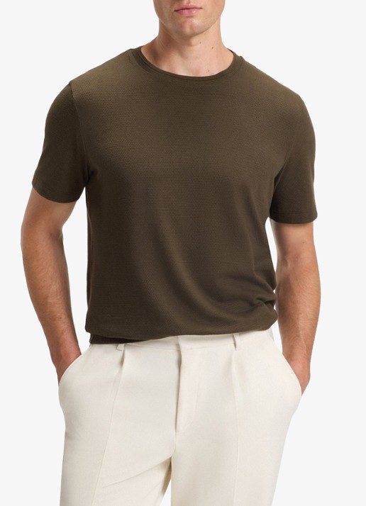 BOSS T-shirt met structuur