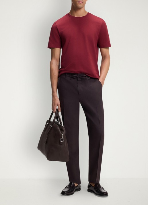 BOSS T-shirt met structuur - voorkant 2 medium red-611 / rood