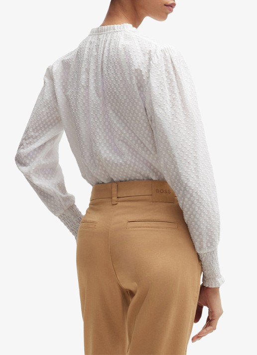 BOSS Tachini high waist slim fit chino met steekzakken en stretch - detail 4 camel