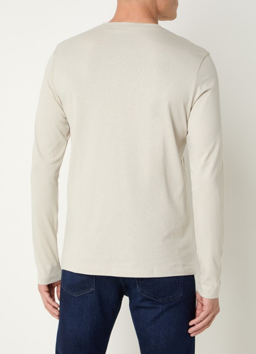 BOSS Tacks longsleeve met logo - achterkant 4 beige