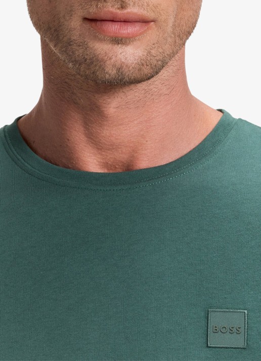 BOSS Tacks longsleeve met logo - detail 4 zeegroen