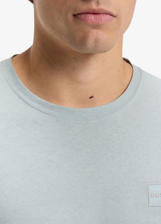 BOSS Tacks longsleeve met logo - detail 5 lichtgrijs