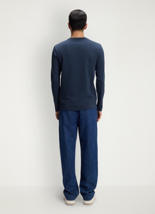 BOSS Tacks longsleeve met logo - achterkant 3 blauw