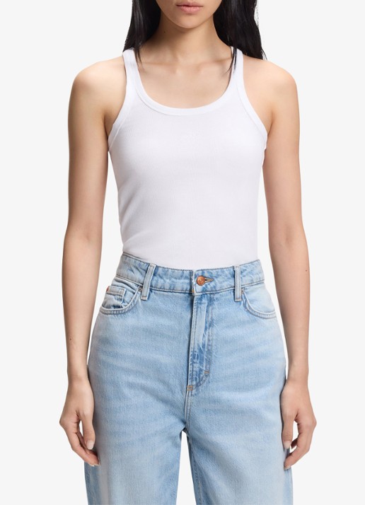 BOSS Tanktop in katoenblend