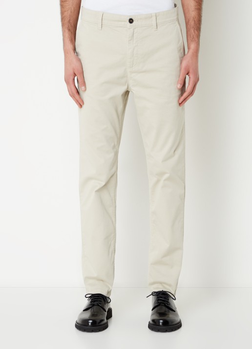 BOSS Tapered fit chino met steekzakken - detail 4 beige