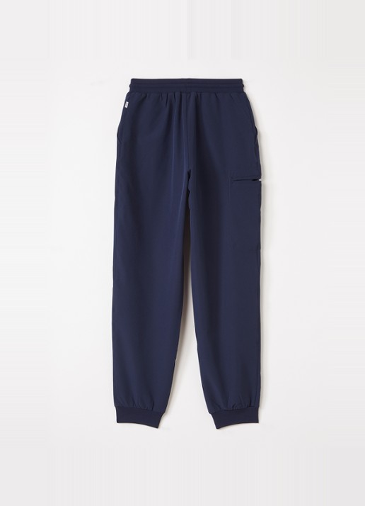 BOSS Tapered fit joggingbroek met steekzakken - voorkant 3 donkerblauw
