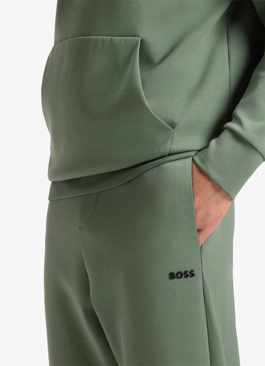 BOSS Tapered fit joggingbroek met steekzakken - detail 3 groen