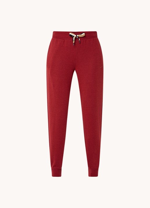 BOSS Tapered fit loungebroek  - voorkant 2 donkerrood