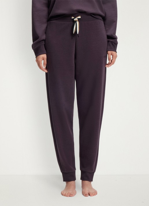 BOSS Tapered fit loungebroek  - detail 4 paars