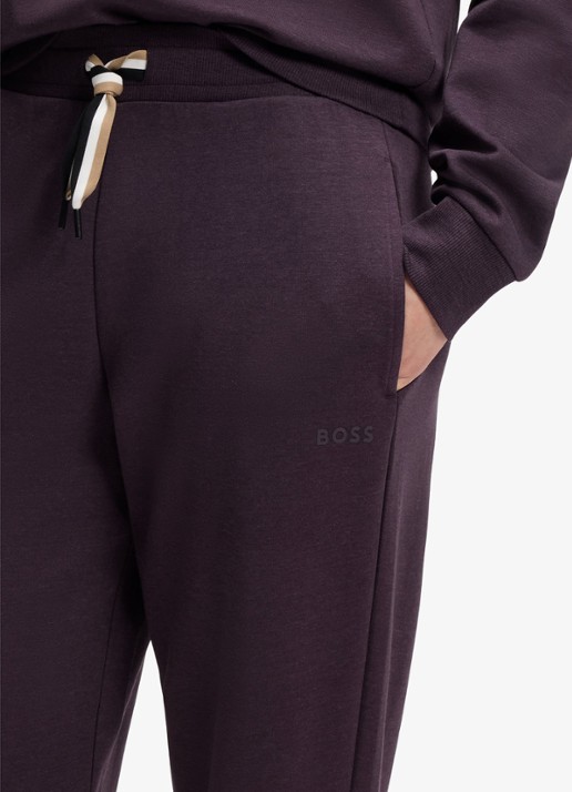 BOSS Tapered fit loungebroek  - detail 5 paars