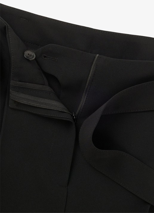 BOSS Tapiana high waist wide fit pantalon  - detail 3 zwart