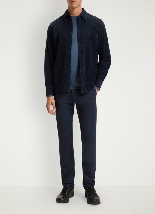 BOSS Tchark longsleeve met logoprint  - voorkant 2 middenblauw