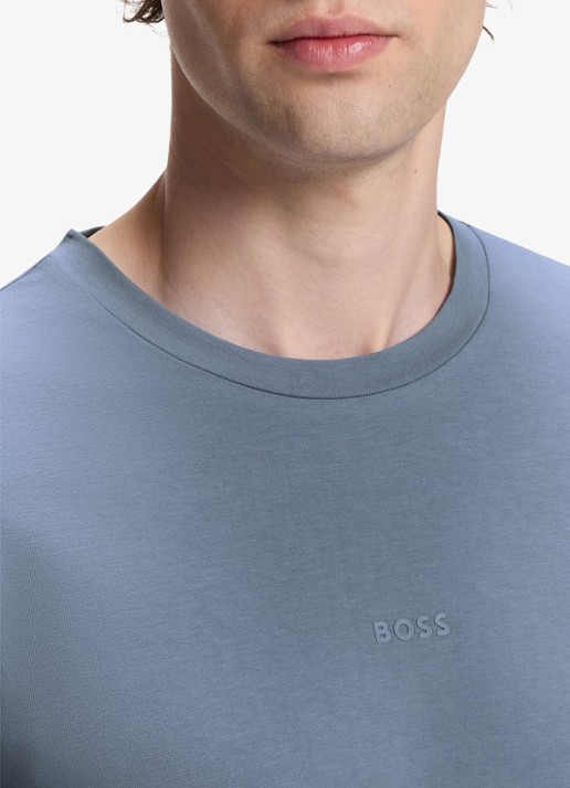 BOSS Tchark longsleeve met logoprint  - detail 2 medium blue-424 / blauw