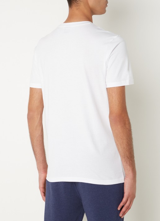 BOSS Thinking T-shirt met logoprint  - achterkant 4 wit