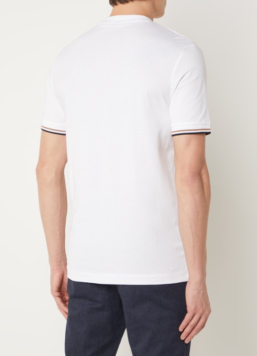 BOSS Thompson T-shirt met stretch - achterkant 2 wit