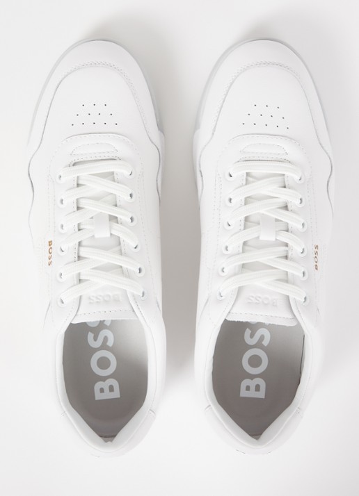 BOSS Titanium sneaker van leer - detail 6 wit