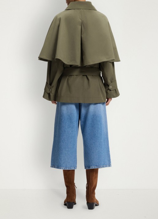 BOSS Trenchcoat met waterafstotende coating - achterkant 6 mosgroen