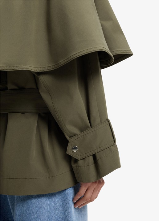 BOSS Trenchcoat met waterafstotende coating - detail 5 mosgroen
