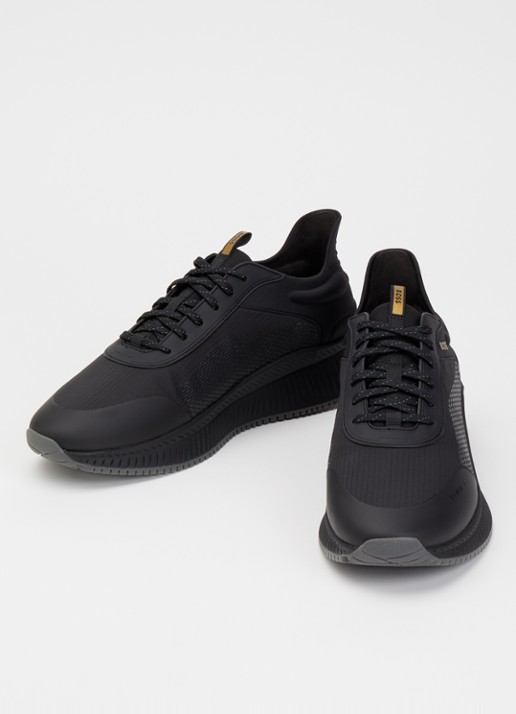 BOSS TTNM Evo Runn sneaker met mesh - detail 2 zwart