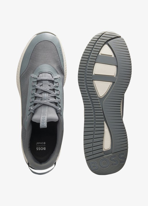 BOSS TTNM sneaker met logo - detail 4 grijs
