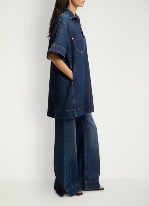 BOSS Tuniekjurk van denim - detail 3 denim