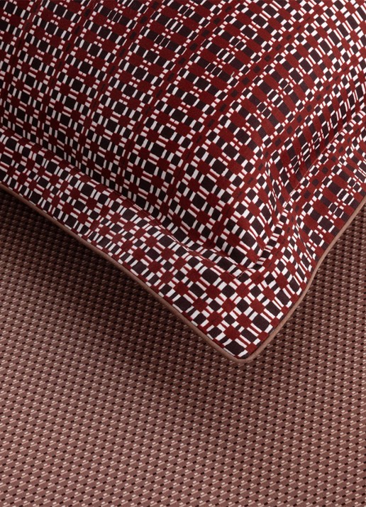 BOSS Vassily kussensloop 120TC - detail rood