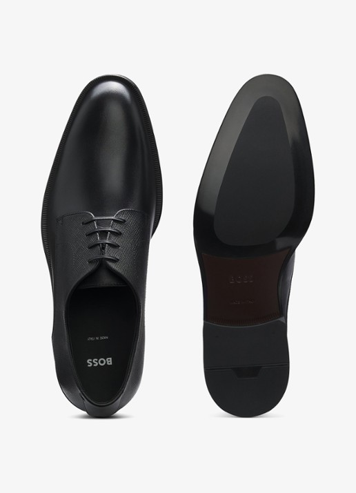 BOSS Veterschoen van kalfsleer  - detail 4 zwart