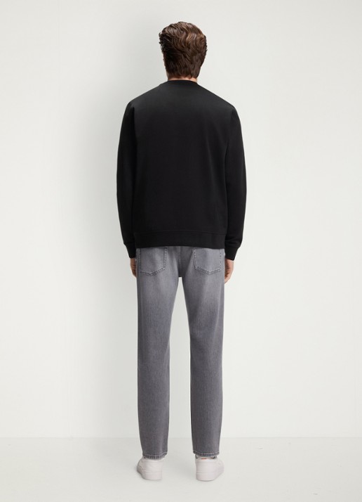 BOSS Westart sweater met logo - achterkant black-001 / zwart