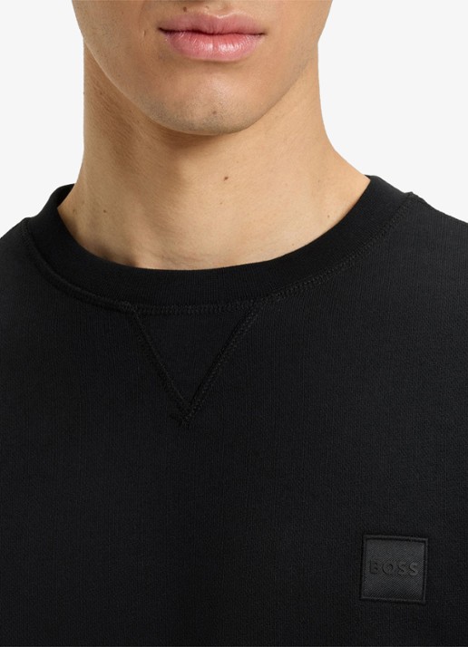 BOSS Westart sweater met logo - detail 5 black-001 / zwart