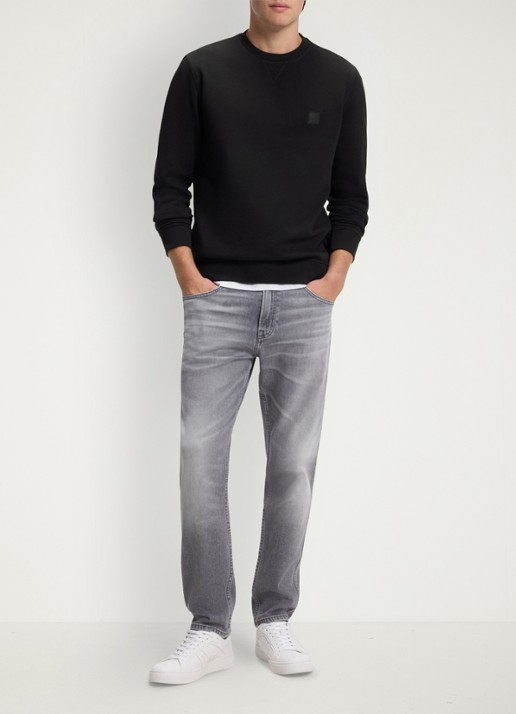 BOSS Westart sweater met logo - voorkant 3 black-001 / zwart