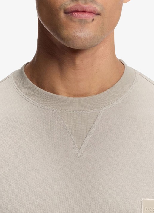 BOSS Westart sweater met logo - detail 4 open grey-070 / grijs