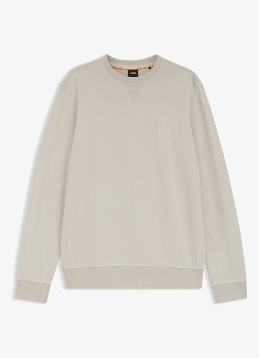 BOSS Westart sweater met logo - voorkant open grey-070 / grijs