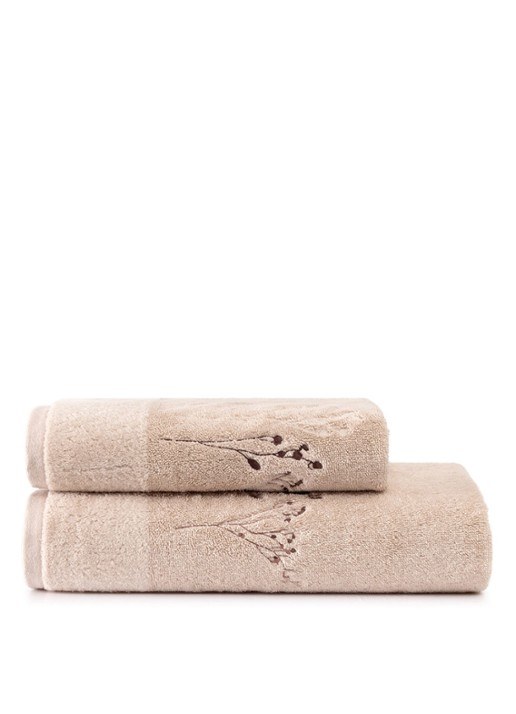 BOSS Wild Millet badhanddoek - 600 gr/m2 - 50 x 100 cm - detail 3 beige
