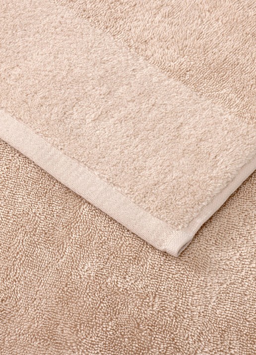 BOSS Wild Millet badhanddoek - 600 gr/m2 - 70 x 140 cm - achterkant 3 beige