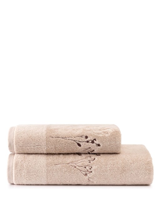 BOSS Wild Millet badhanddoek - 600 gr/m2 - 70 x 140 cm - detail 2 beige