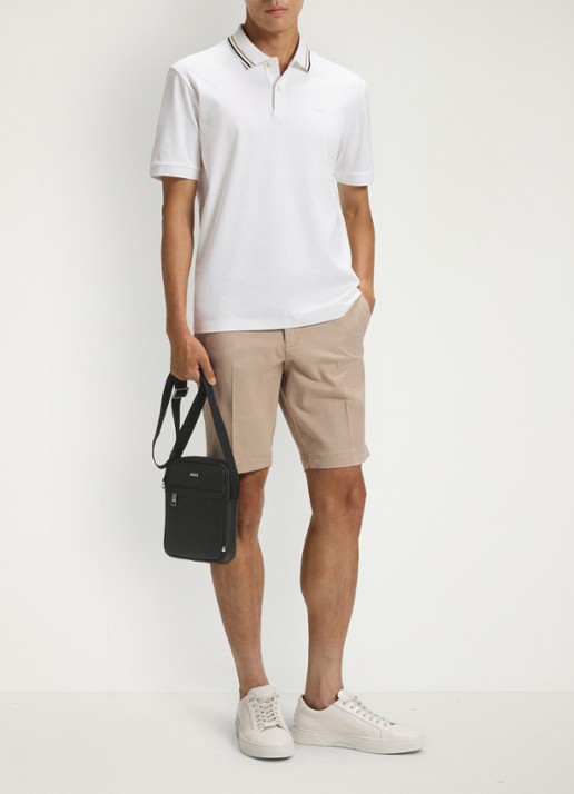 BOSS Zair crossbodytas van leer - detail 4 zwart