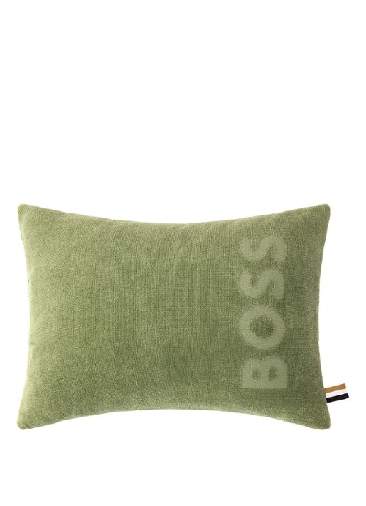 BOSS Zuma sierkussen 30 x 40 cm  - voorkant mosgroen