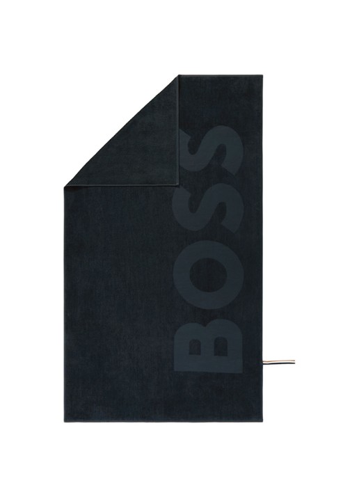 BOSS Zuma strandlaken - 420g/m² - 100 x 180 cm - detail 7 zwart