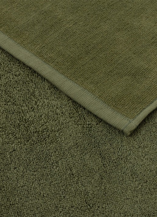 BOSS Zuma strandlaken - 420g/m² - 100 x 180 cm - achterkant 3 olijfgroen