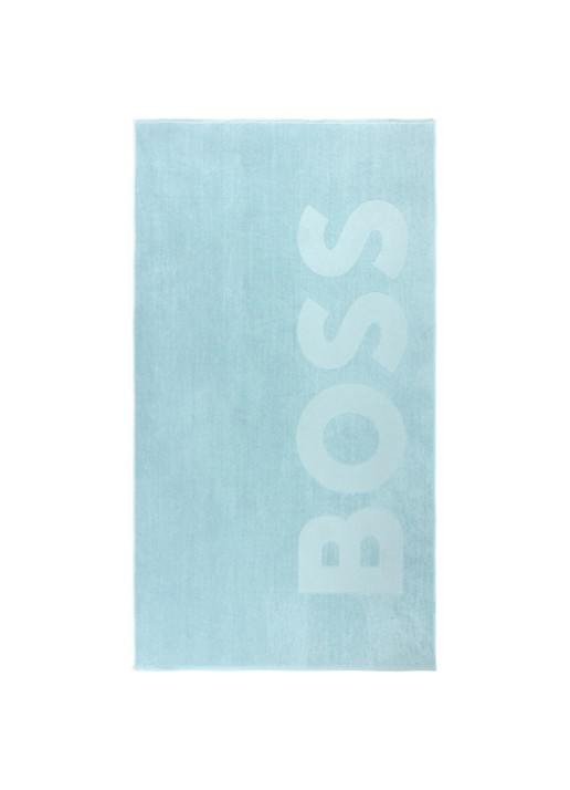 BOSS Zuma strandlaken - 420g/m² - 100 x 180 cm - voorkant lichtblauw