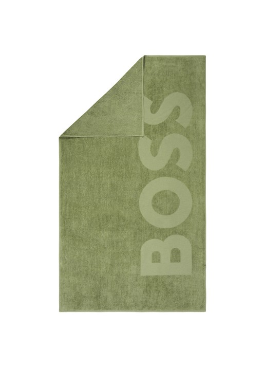BOSS Zuma strandlaken - 420g/m² - 100 x 180 cm - detail 5 mosgroen