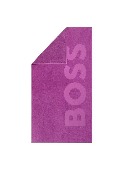 BOSS Zuma strandlaken - 420g/m² - 100 x 180 cm - voorkant paars