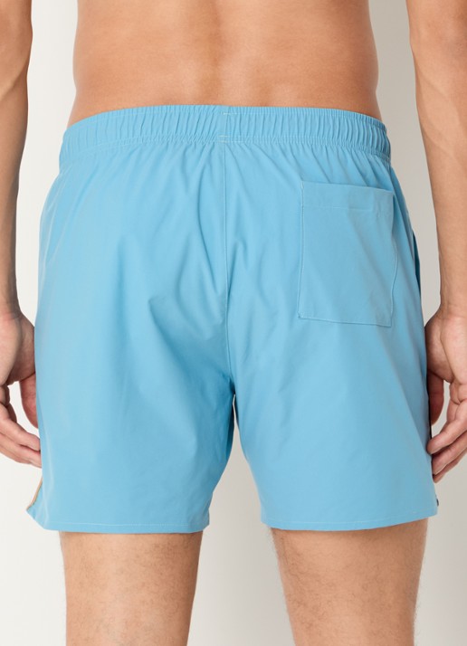 BOSS Zwemshort met kenmerkende streep en logo - achterkant 4 light/pastel blue-453 / lichtblauw