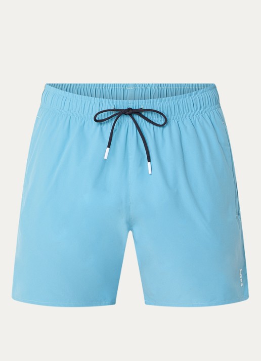 BOSS Zwemshort met kenmerkende streep en logo - voorkant light/pastel blue-453 / lichtblauw