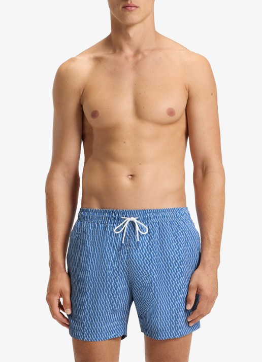BOSS Zwemshort met microprint en logopatch