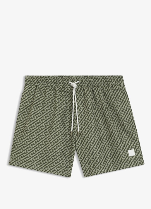 BOSS Zwemshort met microprint en logopatch