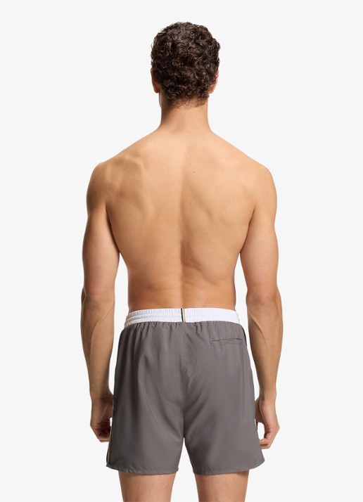 BOSS Zwemshorts met steekzakken en logo - achterkant dark grey-025 / grijs