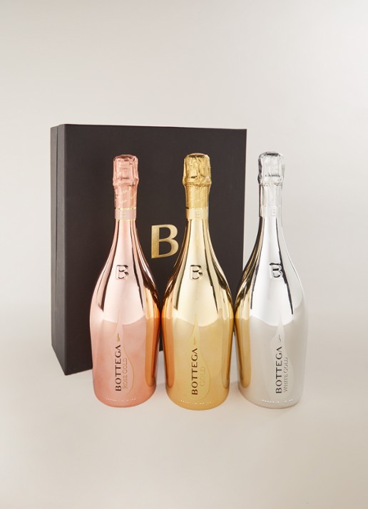 Bottega Luxury Collection Prosecco mousserende wijn in geschenkdoos 750 ml 3 stuks - voorkant 2 undefined