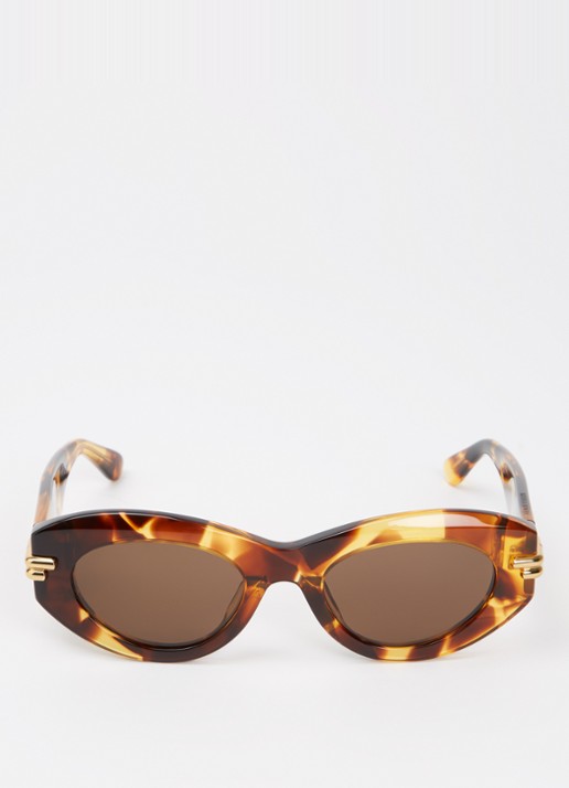 Bottega Veneta Cat Eye zonnebril BV1322S - detail cognac