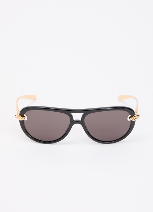 Bottega Veneta Piloten zonnebril BV1418S - detail 2 zwart